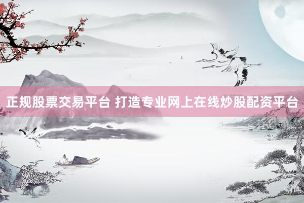正规股票交易平台 打造专业网上在线炒股配资平台