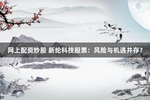 网上配资炒股 新纶科技股票：风险与机遇并存？