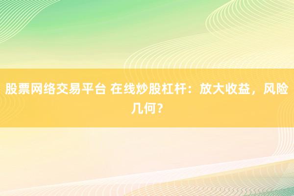股票网络交易平台 在线炒股杠杆：放大收益，风险几何？