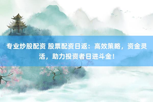 专业炒股配资 股票配资日返：高效策略，资金灵活，助力投资者日进斗金！