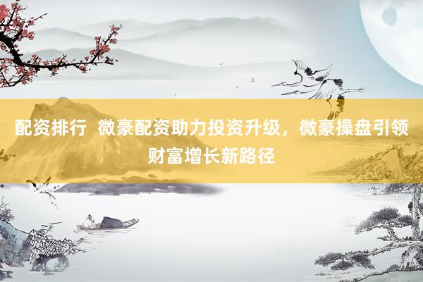 配资排行  微豪配资助力投资升级，微豪操盘引领财富增长新路径