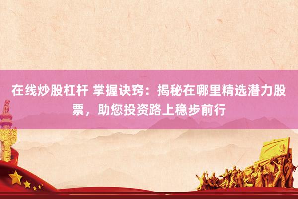 在线炒股杠杆 掌握诀窍：揭秘在哪里精选潜力股票，助您投资路上稳步前行