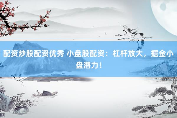 配资炒股配资优秀 小盘股配资：杠杆放大，掘金小盘潜力！