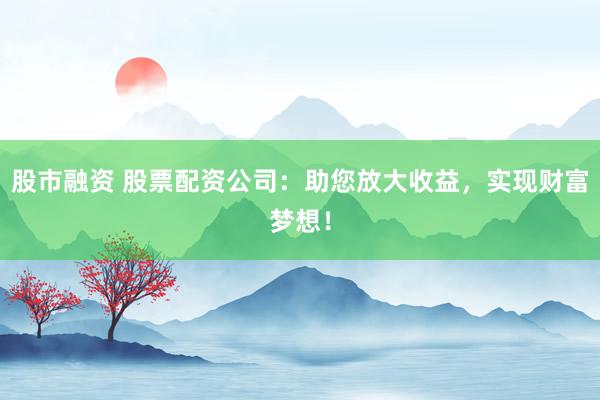 股市融资 股票配资公司：助您放大收益，实现财富梦想！