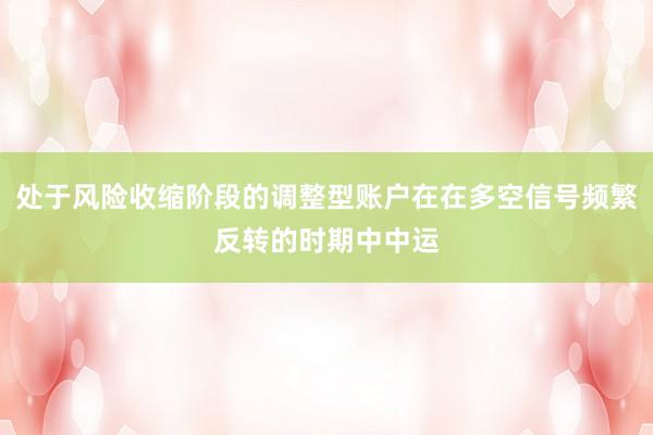 处于风险收缩阶段的调整型账户在在多空信号频繁反转的时期中中运