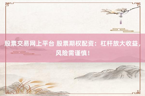 股票交易网上平台 股票期权配资：杠杆放大收益，风险需谨慎！