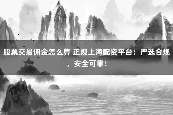 股票交易佣金怎么算 正规上海配资平台：严选合规，安全可靠！